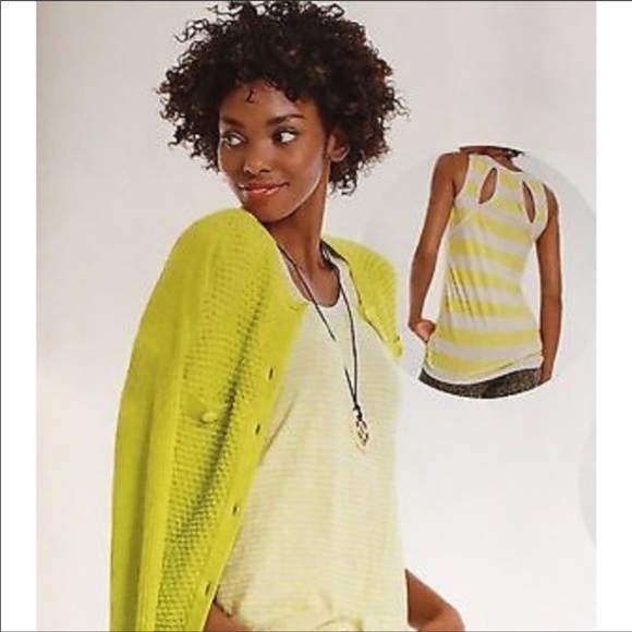 Cabi Limoncello Striped Tank Top S Style #5065 - Picture 1 of 7